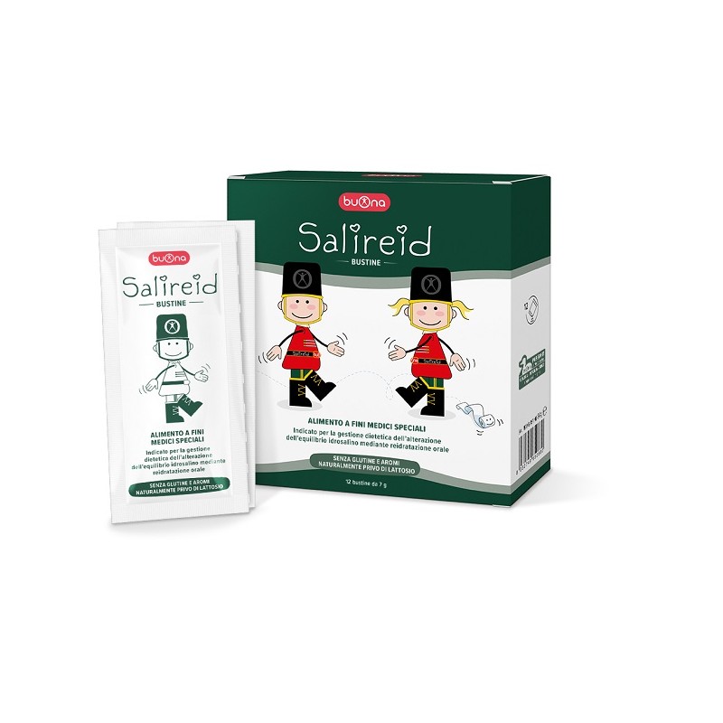 Salireid soluzione reidratante orale per equilibrio idrosalino 12 bustine da 7g Salireid soluzione reidratante orale per equilibrio idrosalino 12 bustine da 7g