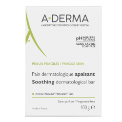 confezione di Aderma Pane Dermatologico Lenitivo Detergente Delicato Viso e Corpo 100g