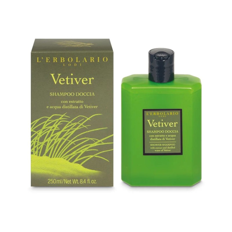 Formato di L'Erbolario Vetiver Shampoo Doccia Rinfrescante 250 ml Formato di L'Erbolario Vetiver Shampoo Doccia Rinfrescante 250 ml