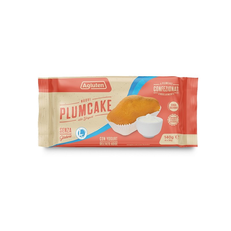 Agluten Plumcake Yogurt senza Glutine e Lattosio per Colazione 4x35g Agluten Plumcake Yogurt senza Glutine e Lattosio per Colazione 4x35g