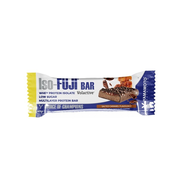Yamamoto Nutrition Iso Fuji Bar Caramello Salato barretta proteica per crescita muscolare 40g Yamamoto Nutrition Iso Fuji Bar Caramello Salato barretta proteica per crescita muscolare 40g