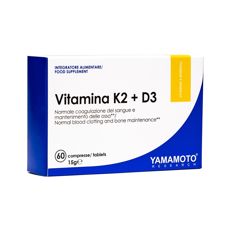 Yamamoto Research Vitamina K2+D3 per Ossa, Denti e Immunità 60 Compresse Yamamoto Research Vitamina K2+D3 per Ossa, Denti e Immunità 60 Compresse