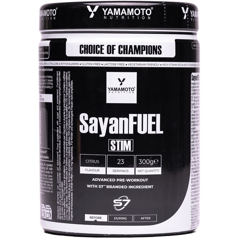 Yamamoto Nutrition Sayanfuel Stim Agrumi pre-workout energizzante 300 g
