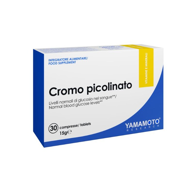 Yamamoto Research Cromo Picolinato per Metabolismo e Glicemia 30 Compresse Yamamoto Research Cromo Picolinato per Metabolismo e Glicemia 30 Compresse
