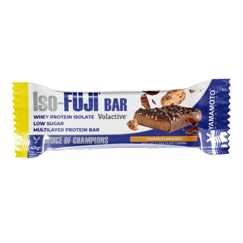 Formato di Yamamoto Nutrition Iso Fuji Bar Gusto Biscotto Snack Proteico 40 g Formato di Yamamoto Nutrition Iso Fuji Bar Gusto Biscotto Snack Proteico 40 g