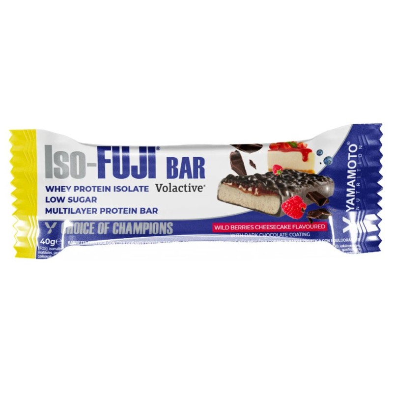 Formato di Yamamoto Nutrition Iso Fuji Bar Cheesecake ai Frutti di Bosco Snack Proteico 40 g Formato di Yamamoto Nutrition Iso Fuji Bar Cheesecake ai Frutti di Bosco Snack Proteico 40 g