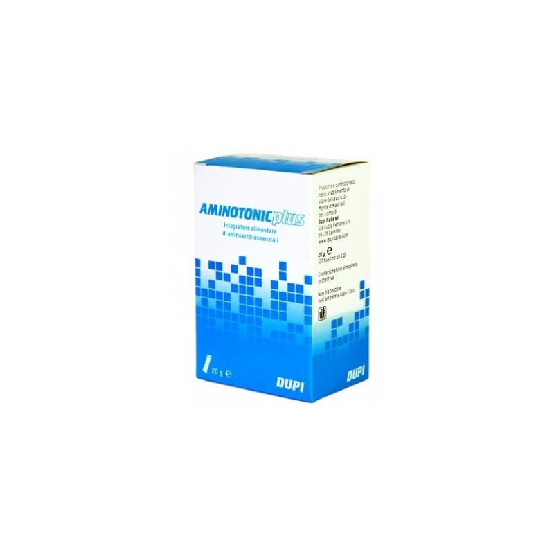 Formato di Aminotonic Plus Integratore Aminoacidi Essenziali per Crescita e Recupero 20 Bustine