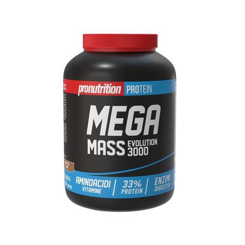 Gainer Megamass Evolution 3000 per Massa Muscolare e Performance 2000g Polvere Gusto Biscotto Gainer Megamass Evolution 3000 per Massa Muscolare e Performance 2000g Polvere Gusto Biscotto