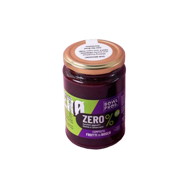 Zero Composta Frutti di Bosco composta senza zuccheri aggiunti per benessere intestinale vasetto 314g Zero Composta Frutti di Bosco composta senza zuccheri aggiunti per benessere intestinale vasetto 314g