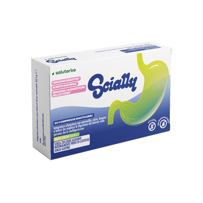 Saluterbe Scially Digestivo Antiacido per Digestione e Acidità 20 Compresse Masticabili Saluterbe Scially Digestivo Antiacido per Digestione e Acidità 20 Compresse Masticabili