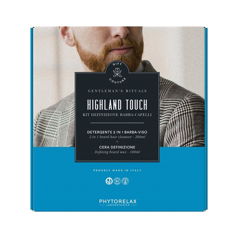 Phytorelax Gentleman's Rituals Highland Touch Kit per Cura Barba e Capelli Detergente 200ml + Cera 100ml Phytorelax Gentleman's Rituals Highland Touch Kit per Cura Barba e Capelli Detergente 200ml + Cera 100ml