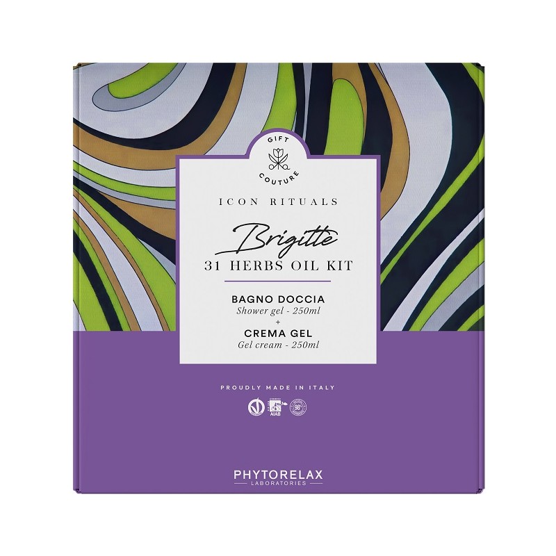 Phytorelax Icon Rituals Brigitte 31 Herbs Oil Kit per Benessere Corpo Bagno Doccia 250ml + Crema Gel 250ml
