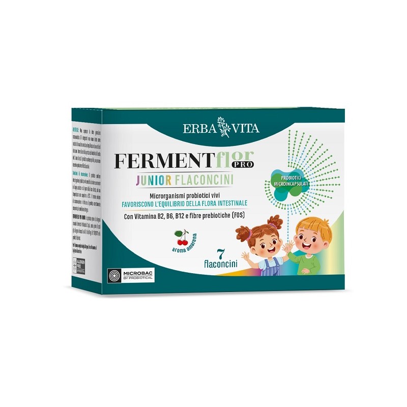 Formato di Fermentflor Pro Junior Probiotico Bambini per Benessere Intestinale e Immunitario 7 Flaconcini da 10ml Formato di Fermentflor Pro Junior Probiotico Bambini per Benessere Intestinale e Immunitario 7 Flaconcini da 10ml