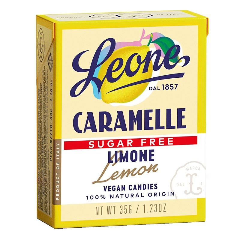 Pastiglie Leone Stevia Limone caramelle senza zucchero per freschezza e dieta 35 grammi Pastiglie Leone Stevia Limone caramelle senza zucchero per freschezza e dieta 35 grammi
