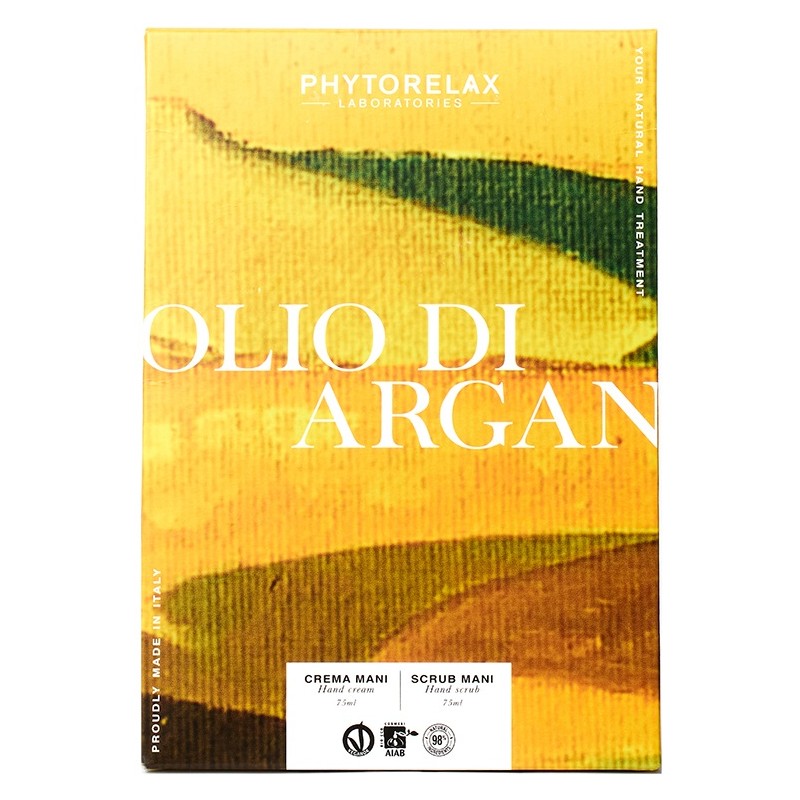 Phytorelax Trattamento Mani Olio di Argan Kit per Mani Morbide e Protette 2x75ml