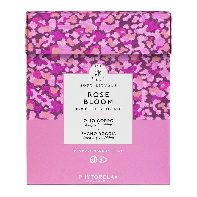 Phytorelax Soft Rituals Rose Bloom Rose Oil Body Kit per Nutrizione e Idratazione Corpo Olio 100ml + Bagno Doccia 250ml Phytorelax Soft Rituals Rose Bloom Rose Oil Body Kit per Nutrizione e Idratazione Corpo Olio 100ml + Bagno Doccia 250ml