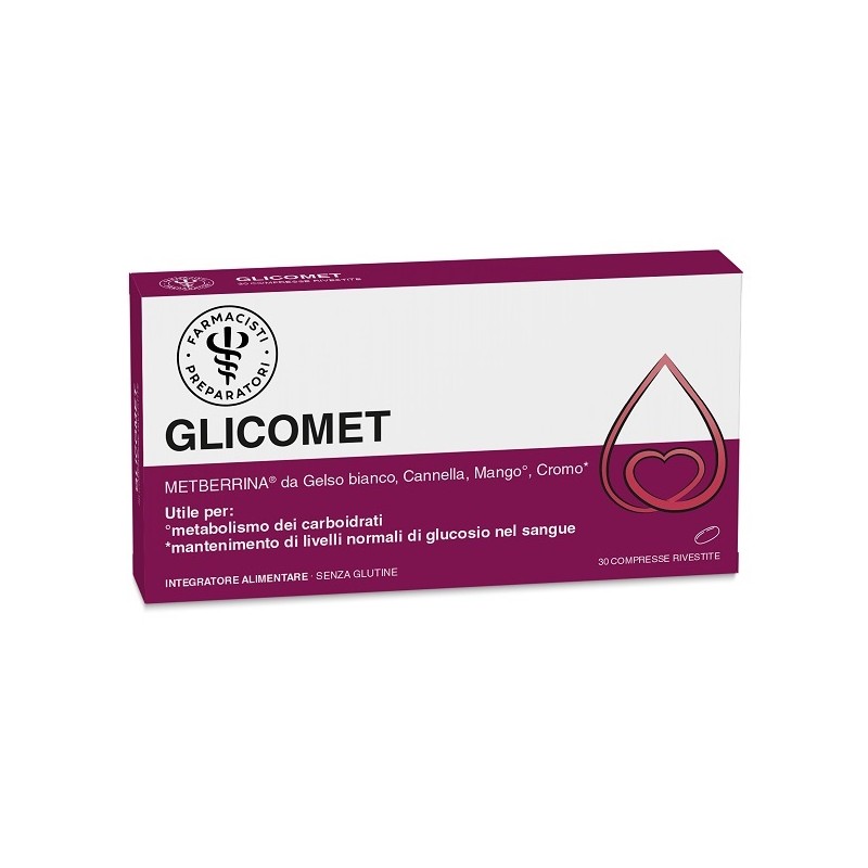 Glicomet integratore per controllo glicemia e metabolismo carboidrati 30 compresse rivestite