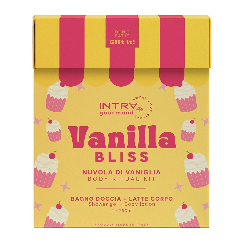 Intra Gourmand Body Ritual Kit Vanilla Bliss per Pelle Morbida e Profumata 2x250ml Intra Gourmand Body Ritual Kit Vanilla Bliss per Pelle Morbida e Profumata 2x250ml
