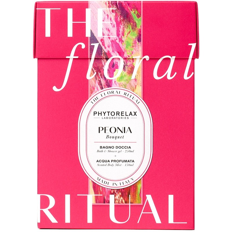 Phytorelax The Floral Ritual Peonia Bouquet Kit per Detersione e Profumazione Corpo 250ml+150ml Phytorelax The Floral Ritual Peonia Bouquet Kit per Detersione e Profumazione Corpo 250ml+150ml