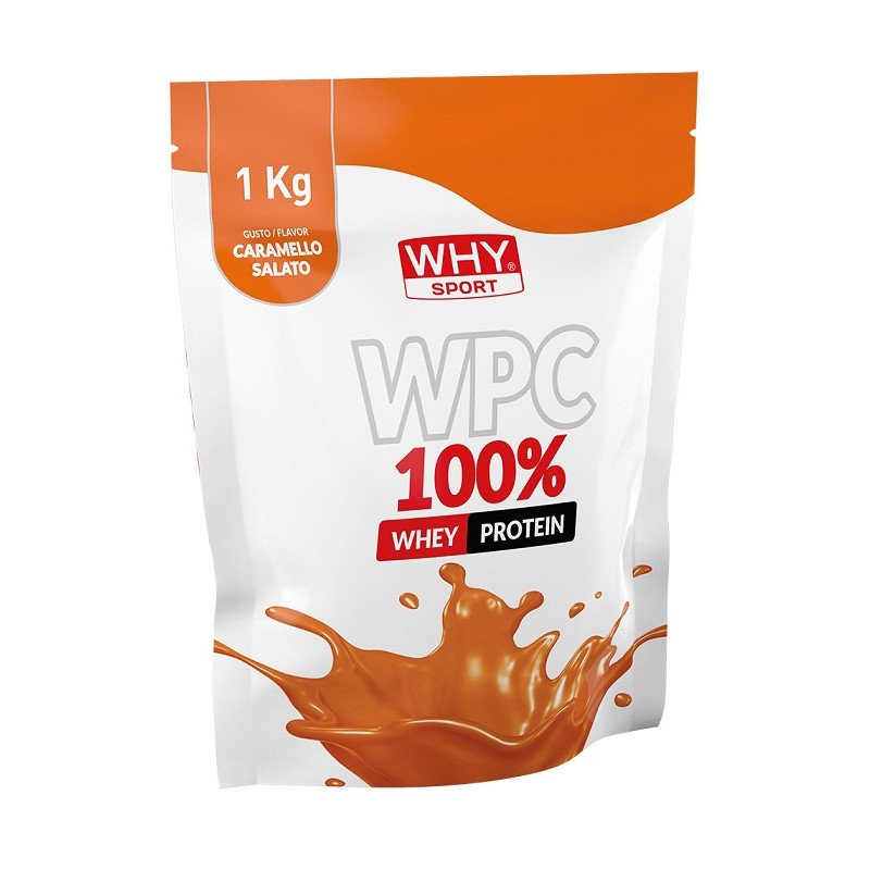 Whysport Wpc 100% Whey per Massa Muscolare Gusto Caramello Salato Busta da 1.000g Whysport Wpc 100% Whey per Massa Muscolare Gusto Caramello Salato Busta da 1.000g