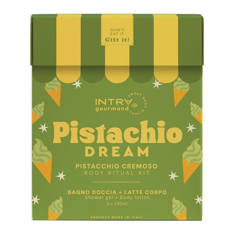 Intra Gourmand Body Ritual Kit Pistacchio Dream per Idratazione e Detersione Corpo 2x250ml Intra Gourmand Body Ritual Kit Pistacchio Dream per Idratazione e Detersione Corpo 2x250ml