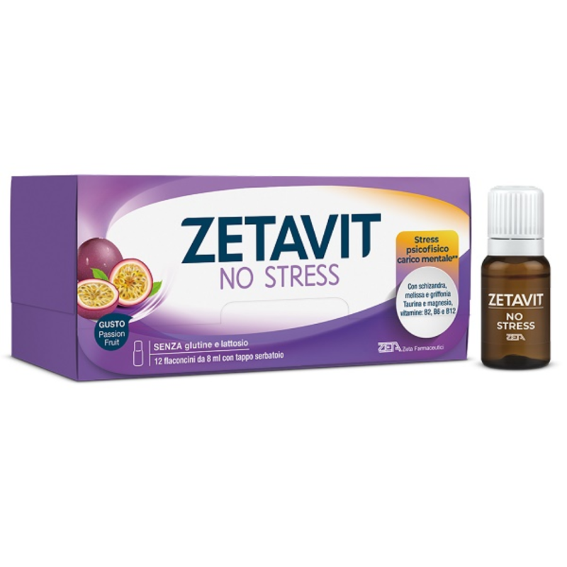 confezione di Zetavit No Stress Integratore Equilibrio Psicofisico 12 Flaconcini confezione di Zetavit No Stress Integratore Equilibrio Psicofisico 12 Flaconcini