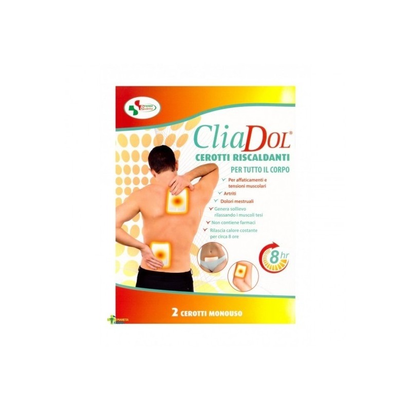 Budetta Farma Cliadol cerotti autoriscaldanti schiena sollievo dolori 2 cerotti 13x10 cm Budetta Farma Cliadol cerotti autoriscaldanti schiena sollievo dolori 2 cerotti 13x10 cm