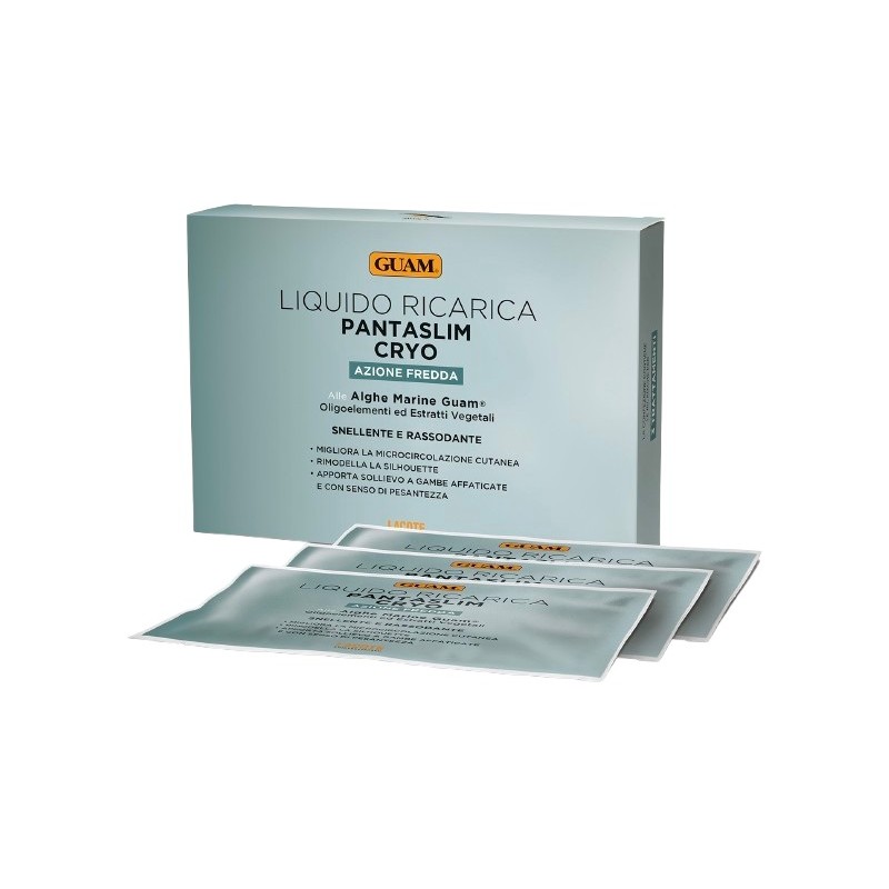 Guam Pantaslim Cryo + Ricarica per Trattamento Snellente Gambe 3 Buste da 100 ml