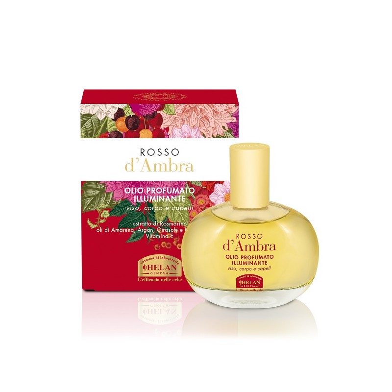 Helan Rosso d'Ambra Olio Profumato Illuminante per Pelle e Capelli Luminosi 50ml Helan Rosso d'Ambra Olio Profumato Illuminante per Pelle e Capelli Luminosi 50ml