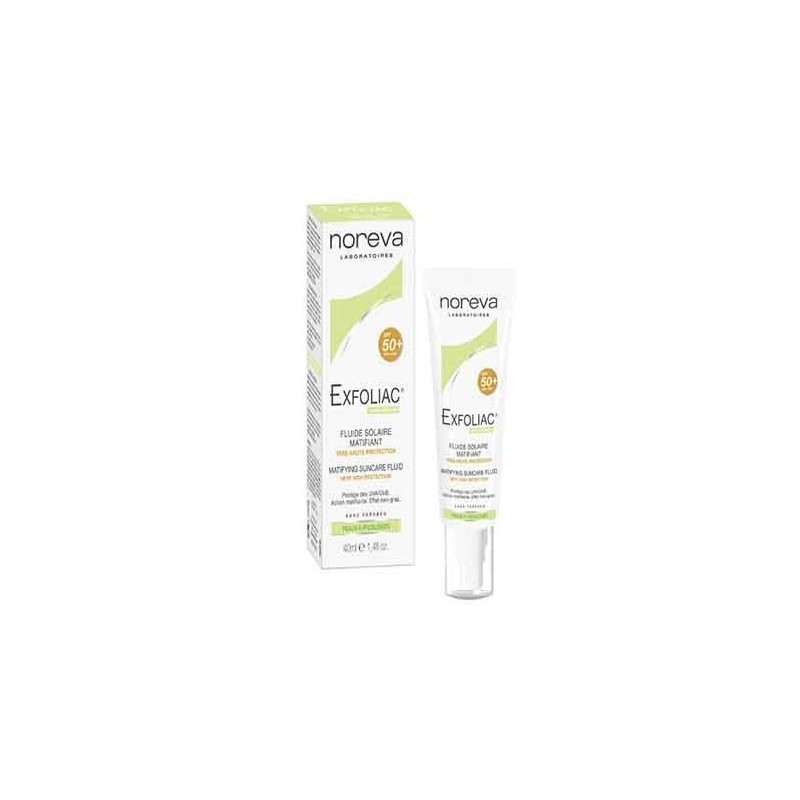 Exfoliac Fluido Solare Noreva protezione pelle grassa SPF 50+ 40ml