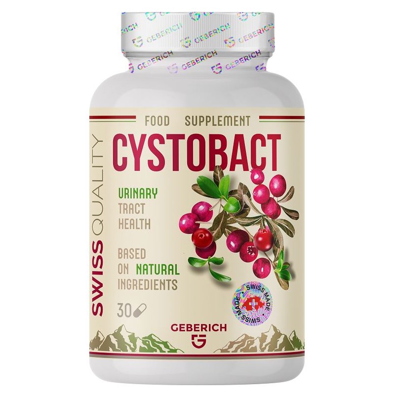 Formato di Geberich Cystobact Integratore per Benessere Vie Urinarie 30 Capsule
