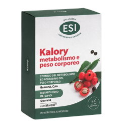 confezione di Esi Kalory Metabolismo e Peso Corporeo con Guaranà e Cola 36 Compresse confezione di Esi Kalory Metabolismo e Peso Corporeo con Guaranà e Cola 36 Compresse