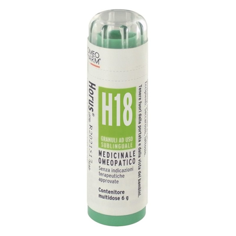 Formato di HomeoPharm Horus H18 Granuli 6g Formato di HomeoPharm Horus H18 Granuli 6g