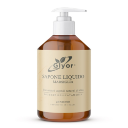 flacone di Glyor Sapone Liquido Marsiglia per Mani e Viso pH Neutro Delicato 500ml flacone di Glyor Sapone Liquido Marsiglia per Mani e Viso pH Neutro Delicato 500ml