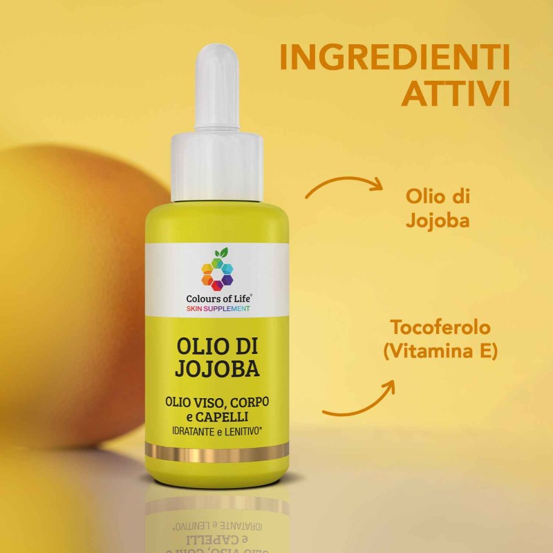 Foto della confezione di Olio Jojoba Nutriente per Pelle e Capelli 100ml Foto della confezione di Olio Jojoba Nutriente per Pelle e Capelli 100ml