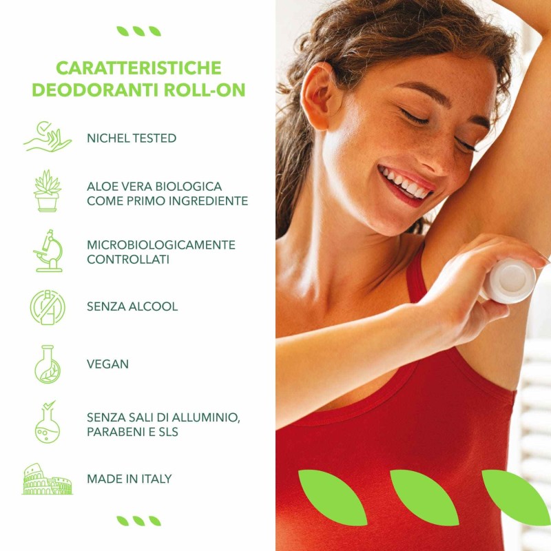 Vista del prodotto: Deodorante Roll-on Idratante Aloe Vera e Vitamina E 50 ml Vista del prodotto: Deodorante Roll-on Idratante Aloe Vera e Vitamina E 50 ml