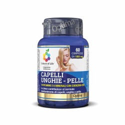 Primo piano di Capelli Unghie Pelle 60 Compresse Primo piano di Capelli Unghie Pelle 60 Compresse