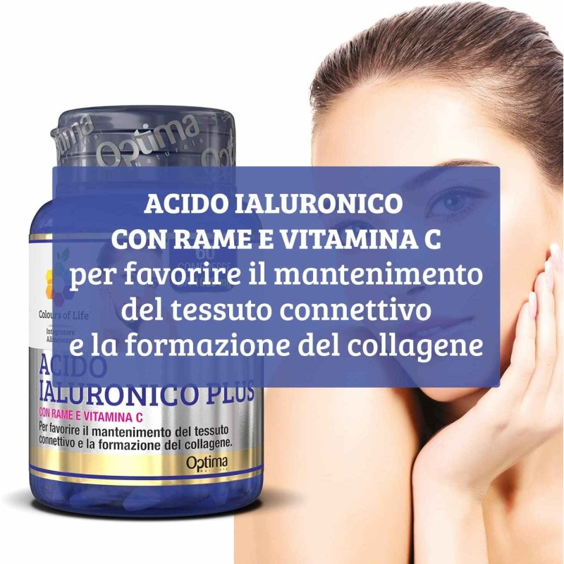 Packaging del prodotto Acido Ialuronico Plus per Pelle 60 Compresse Packaging del prodotto Acido Ialuronico Plus per Pelle 60 Compresse