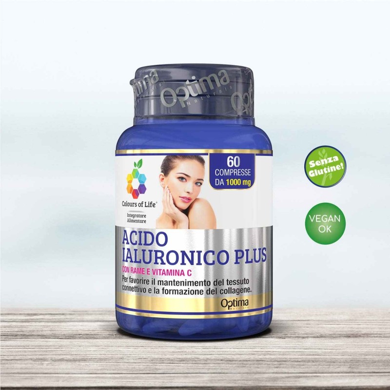 Scatola originale del prodotto Acido Ialuronico Plus per Pelle 60 Compresse Scatola originale del prodotto Acido Ialuronico Plus per Pelle 60 Compresse