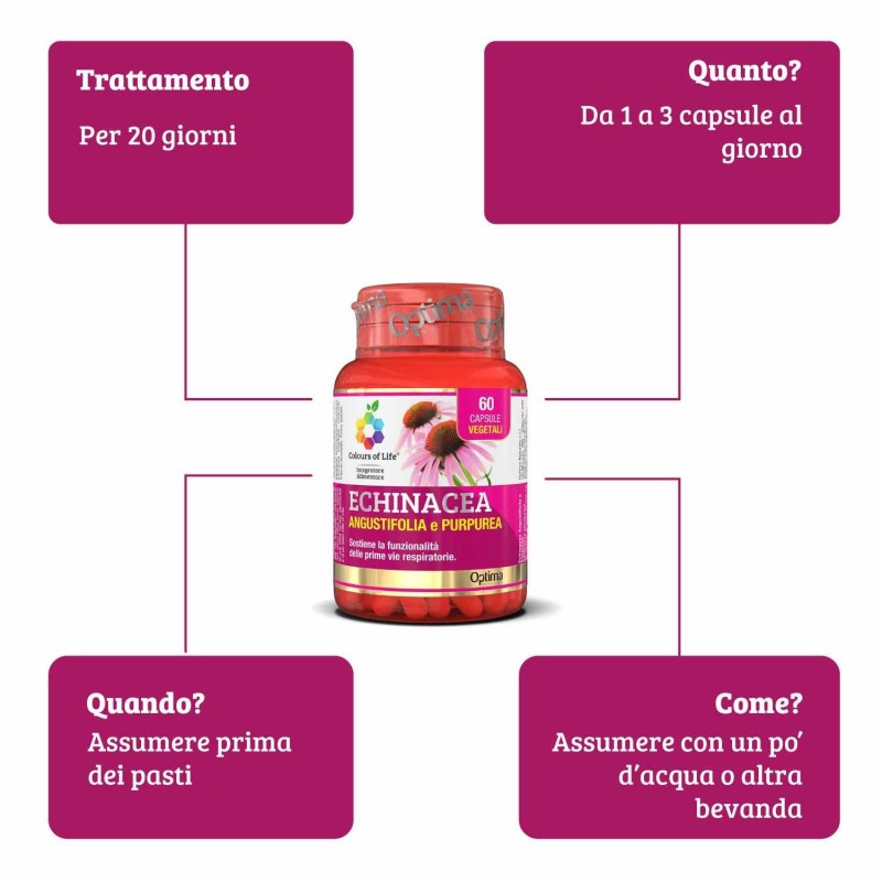Immagine della scatola di Echinacea Angustifolia e Purpurea Anti-infiammatorio 60 Capsule Immagine della scatola di Echinacea Angustifolia e Purpurea Anti-infiammatorio 60 Capsule