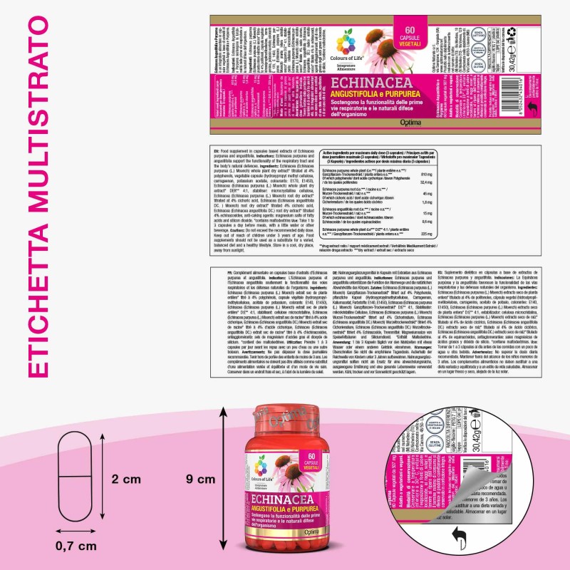 Vista del prodotto: Echinacea Angustifolia e Purpurea Anti-infiammatorio 60 Capsule Vista del prodotto: Echinacea Angustifolia e Purpurea Anti-infiammatorio 60 Capsule