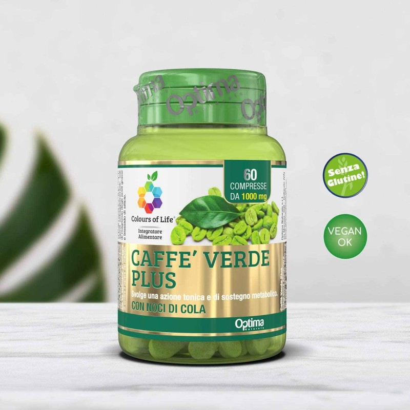 Scatola integra del prodotto Caffè Verde Plus Azione Tonica 60 Compresse Scatola integra del prodotto Caffè Verde Plus Azione Tonica 60 Compresse