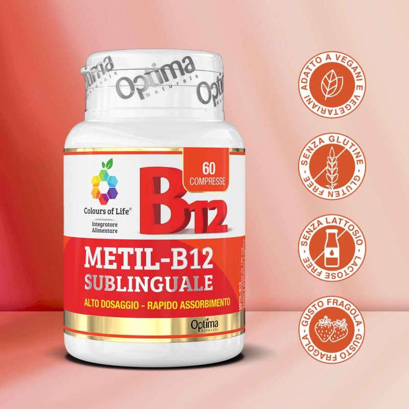 Confezione sigillata di Metil B-12 Sublinguale Integratore Altodosaggio Vitamina B12 Fragola 60 Compresse Confezione sigillata di Metil B-12 Sublinguale Integratore Altodosaggio Vitamina B12 Fragola 60 Compresse