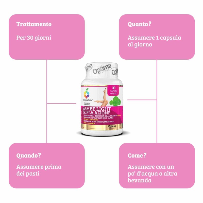 Foto ravvicinata di Gambe Light Integratore per Gambe 30 Capsule Foto ravvicinata di Gambe Light Integratore per Gambe 30 Capsule