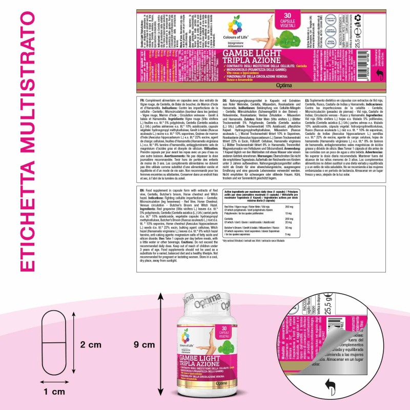 Confezione originale di Gambe Light Integratore per Gambe 30 Capsule Confezione originale di Gambe Light Integratore per Gambe 30 Capsule