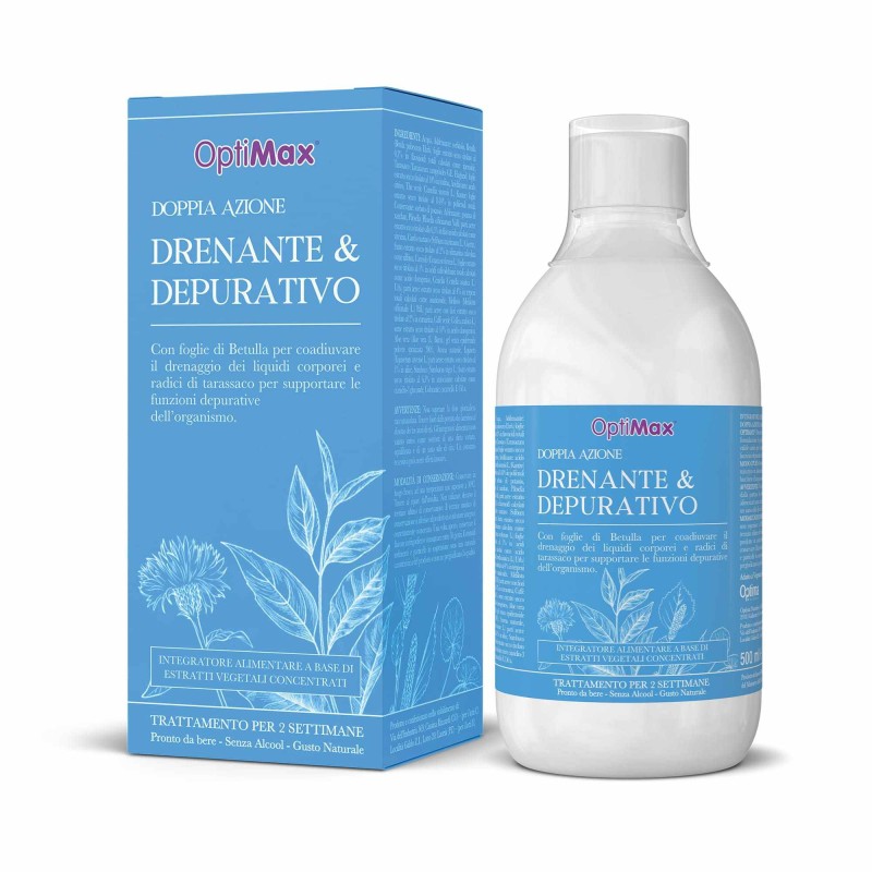 Confezione sigillata di Optimax Drenante & Depurativo 500ml Confezione sigillata di Optimax Drenante & Depurativo 500ml