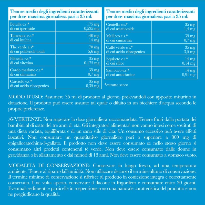 Packaging del prodotto Optimax Drenante & Depurativo 500ml Packaging del prodotto Optimax Drenante & Depurativo 500ml