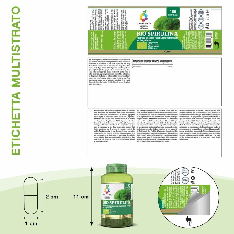 Foto illustrativa del packaging di Bio Spirulina Integratore per Pelle 180 Compresse Foto illustrativa del packaging di Bio Spirulina Integratore per Pelle 180 Compresse