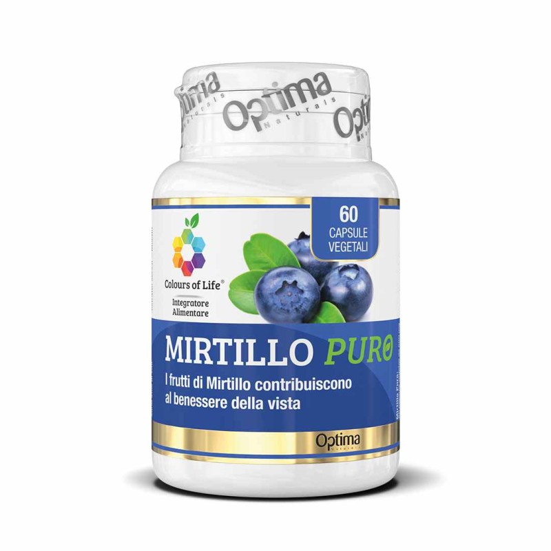 Dettaglio del packaging di Mirtillo Puro Integratore per Vista 60 Capsule Dettaglio del packaging di Mirtillo Puro Integratore per Vista 60 Capsule