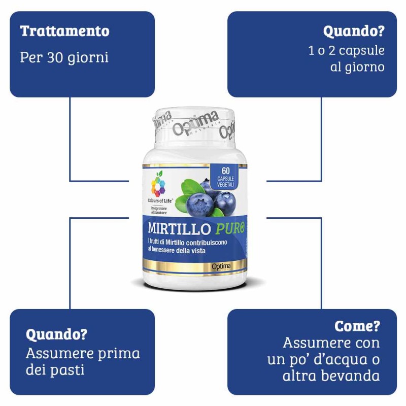 Vista del prodotto: Mirtillo Puro Integratore per Vista 60 Capsule Vista del prodotto: Mirtillo Puro Integratore per Vista 60 Capsule